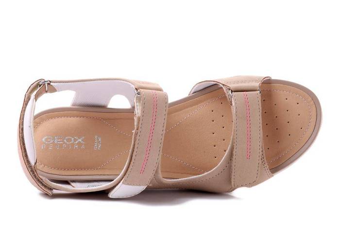 GEOX D52R6A 000EK C6029 taupe, sandały damskie