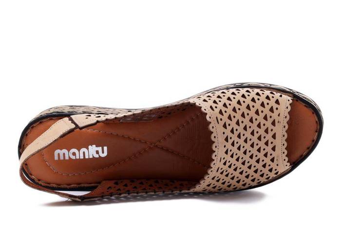 MANITU 910122-02 braun, sandały damskie