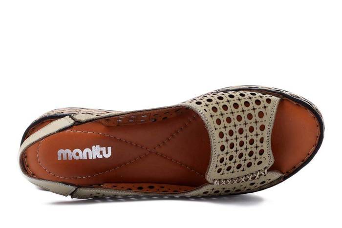MANITU 910123-07 grun, sandały damskie