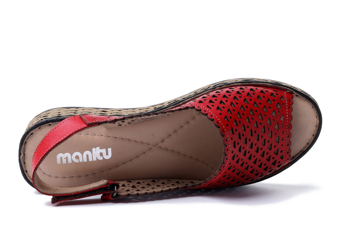 MANITU 910163-04 rot, sandały damskie