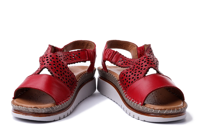 MANITU 910213-04 rot, sandały damskie