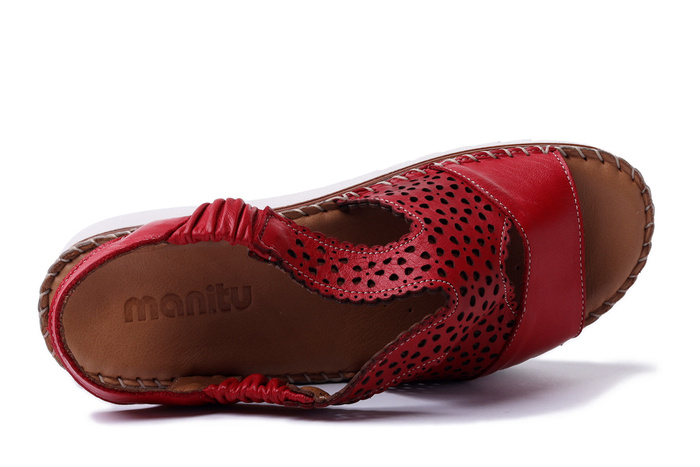 MANITU 910213-04 rot, sandały damskie