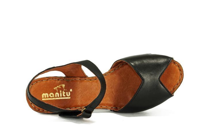 MANITU 910998-1 schwarz, sandały damskie