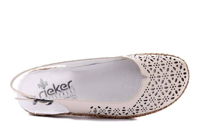 RIEKER 44861-60 beige, sandały damskie