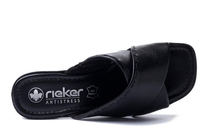 RIEKER 62690-00 black, klapki damskie
