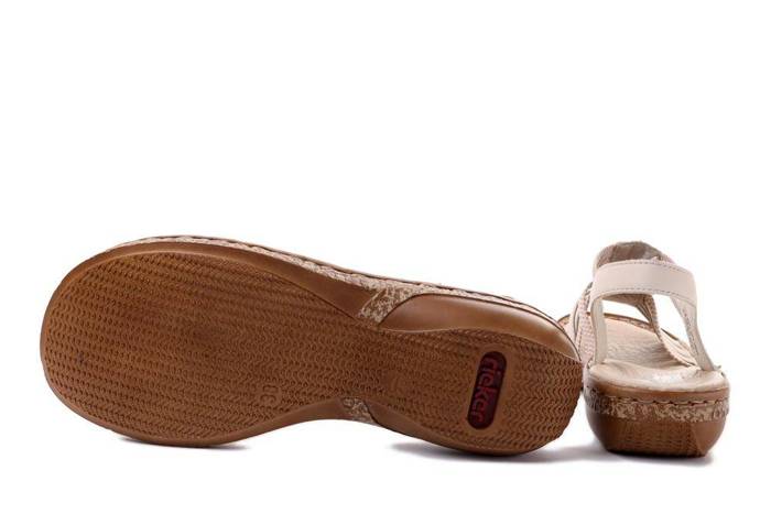 RIEKER 62855-60 beige, sandały damskie
