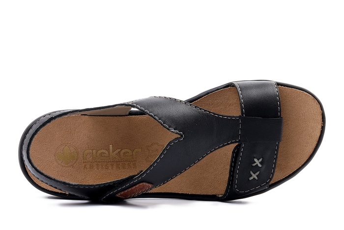 RIEKER 64577-00 black, sandały damskie
