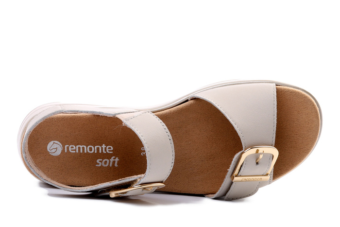 RIEKER REMONTE D1J51-80 white, sandały damskie