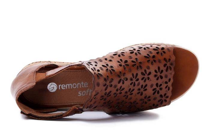 RIEKER REMONTE D3056-24 brown, sandały damskie