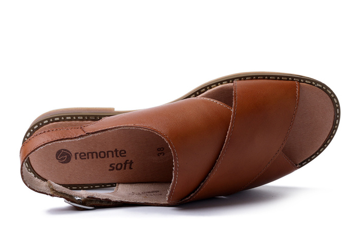 RIEKER REMONTE D3650-24 brown, sandały damskie