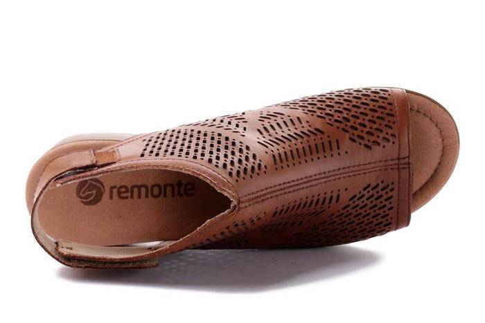 RIEKER REMONTE R8774-24 brown, sandały damskie
