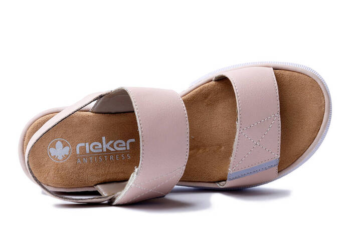 RIEKER V4475-31 pink, sandały damskie