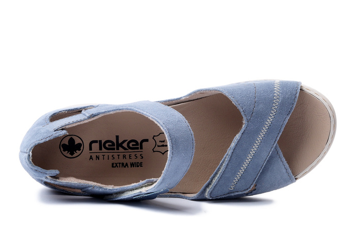 RIEKER V7474-10 blue, sandały damskie