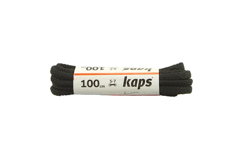KAPS sznurowadła 100 cm 09_100_200_0091 czarny, sznurowadła bawełniane, okrągłe, sklep internetowy e-kobi.pl