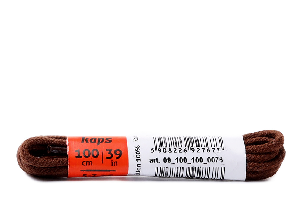 KAPS sznurowadła 100 cm 09_100_100_0076 brązowy, sznurowadła bawełniane, okrągłe, cienkie, sklep internetowy e-kobi.pl