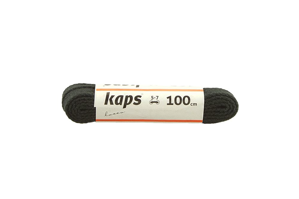 KAPS sznurowadła 100 cm 09_100_400_091 czarny, sznurowadła bawełniane, płaskie, sklep internetowy e-kobi.pl