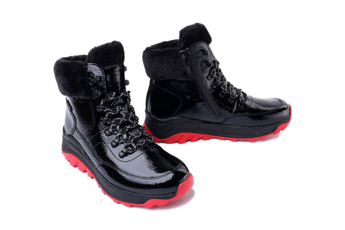 RIEKER Revolution TEX W0063 01 black trzewiki damskie Sklep e kobi.pl
