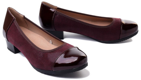 WOJTYŁKO 7B14021W czerwony, czółenka damskie