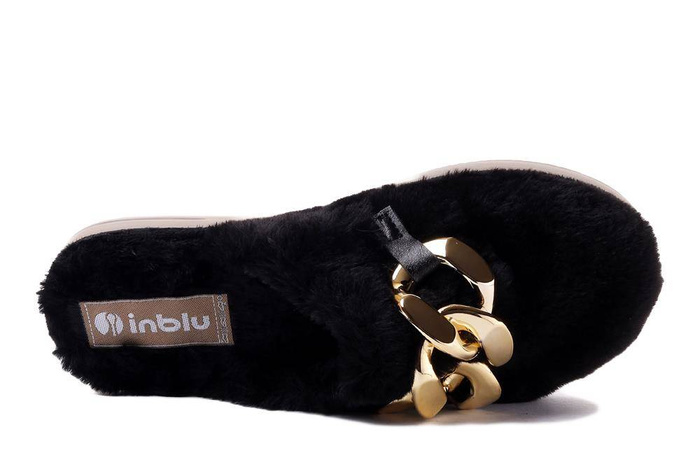 INBLU EK-06 czarny, kapcie damskie