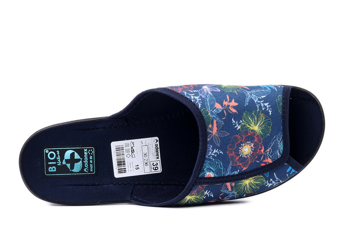 ADANEX 30236 DIK1DD granatowy, kapcie damskie