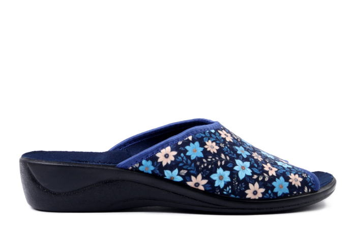 ADANEX 30310 SIK1VD granatowy, kapcie damskie