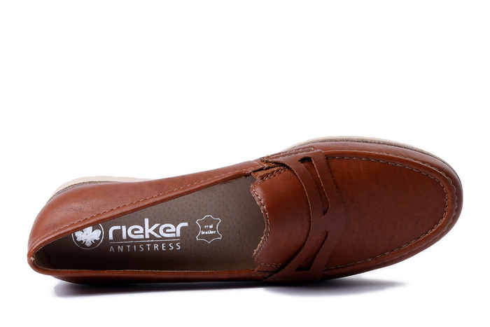 RIEKER 45300-24 brown, półbuty damskie