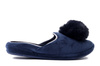 METEOR 268 Dworzanka granat/srebrny, kapcie damskie