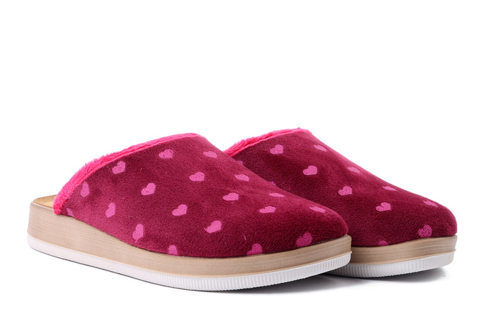 INBLU CT-40 016 bordowy, kapcie damskie