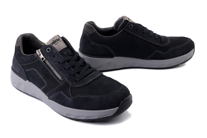 RIEKER 11500-14 blue, półbuty męskie