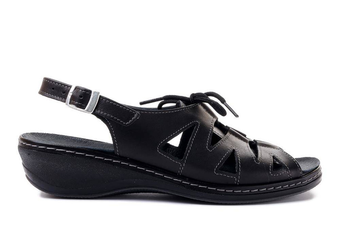 SUAVE 711041-1 black, sandały profilaktyczne damskie