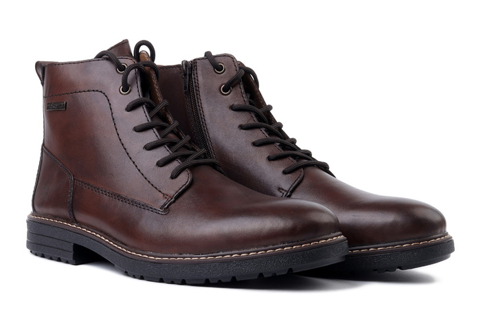 RIEKER TEX 33143-25 brown, trzewiki męskie