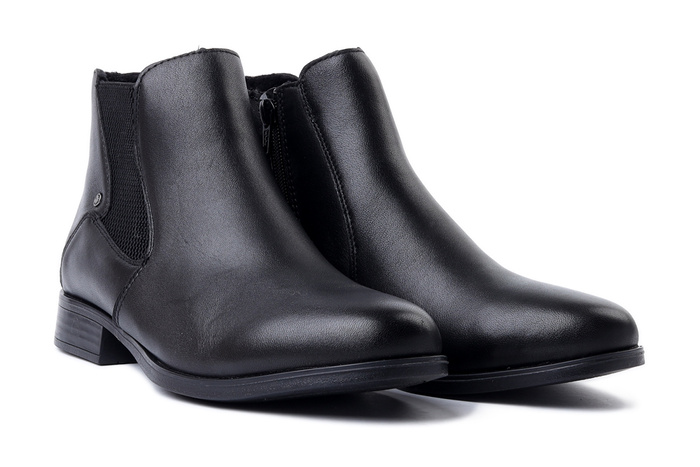 RIEKER 77051-00 black, botki damskie