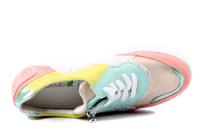 WALDLAUFER 993004909328 melon grun lightgold, półbuty damskie