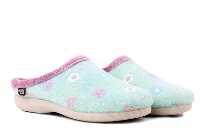 MANITU 320078-71 pastelgrun, kapcie damskie