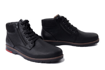 RIEKER 10503-00 black, trzewiki męskie