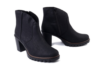 RIEKER Y2553-00 black, botki damskie