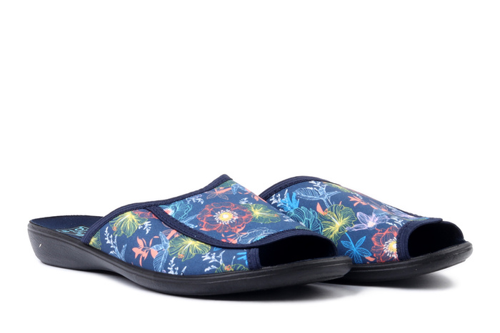 ADANEX 30236 DIK1DD granatowy, kapcie damskie