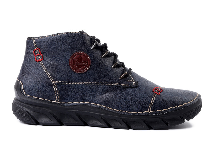 RIEKER 55002-14 blue, trzewiki damskie