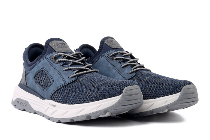 RIEKER 06150-14 blue, półbuty męskie
