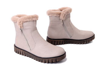 RIEKER Y3481-60 beige, botki damskie