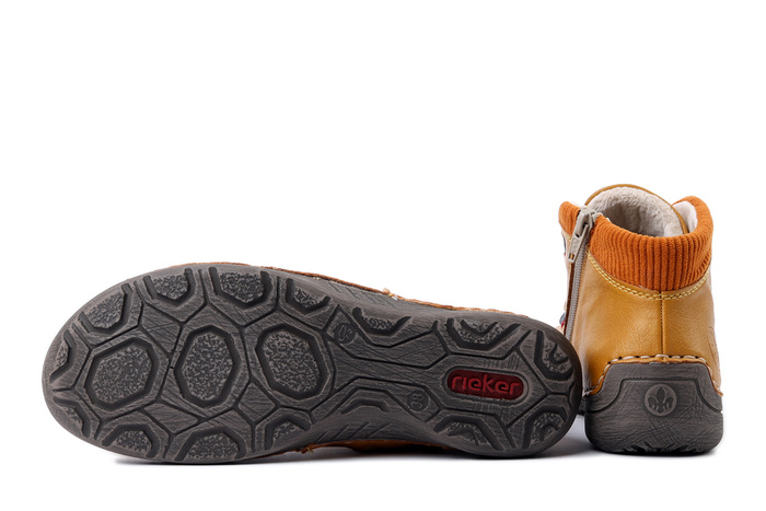 RIEKER 52544-68 yellow, trzewiki damskie