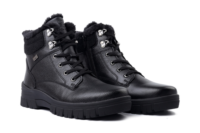 RIEKER REMONTE TEX D0E71-00 black, trzewiki damskie