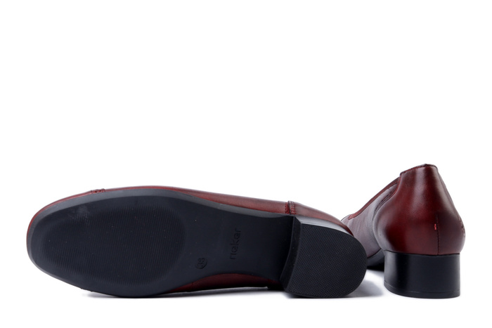 RIEKER 43450-35 red, czółenka damskie