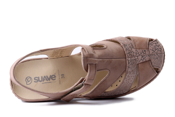 SUAVE 720140-08 beige, sandały damskie