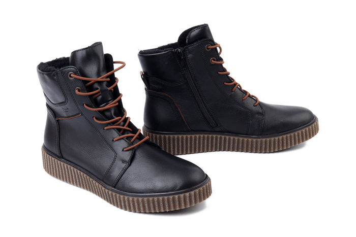 RIEKER Y4303-00 black, trzewiki damskie