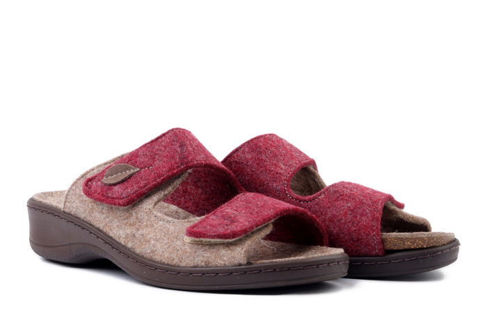 DR. BRINKMANN 330047-41 bordeaux, klapki damskie