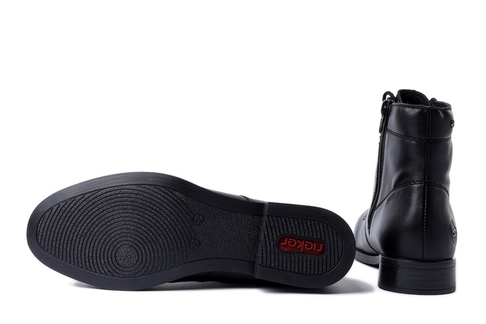 RIEKER 77030-00 black, trzewiki damskie