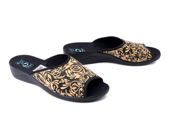 ADANEX 29521 SIK1VD czarny, kapcie damskie