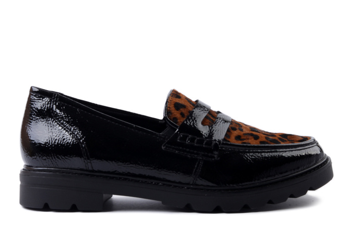 RIEKER REMONTE D2Q02-03 black combination, półbuty damskie