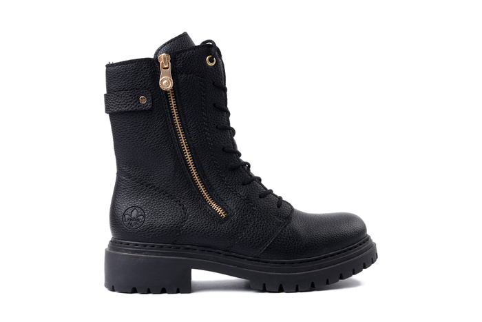 RIEKER 72640-00 black, trzewiki damskie